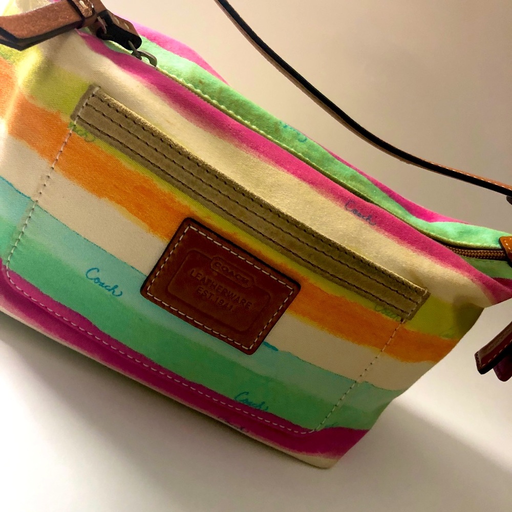 Coach Colorful Watercolor Top Handle Small Clutch